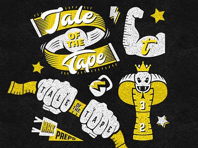 Tale of the Tape branding logo pennant tale of the tape tape tape measure