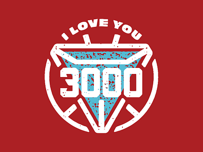 I Love you 3000 avengers badge i love you 3000 illustration iron man logo marvel vector