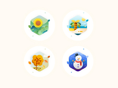 Seasonal badges design autumn badge seasonal spring summer winner