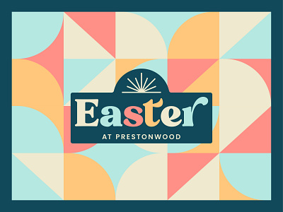 Easter 2021 branding church church branding church design colors easter geometric good friday palm sunday sermon art typography vector