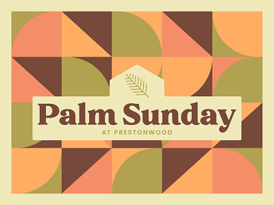 Palm Sunday 2021 branding church church branding church design colors geometric good friday palm sunday typography vector