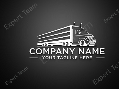 Trucking Transport Transportation Dispatching Logistics Logo flat logo