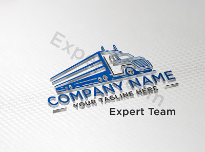 Trucking Transport Transportation Dispatching Logistics Logo flat logo