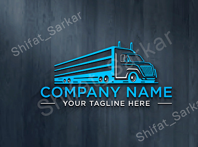 Trucking Transport Transportation Dispatching Logistics Logo flat logo