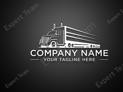 Trucking Transport Transportation Dispatching Logistics Logo flat logo