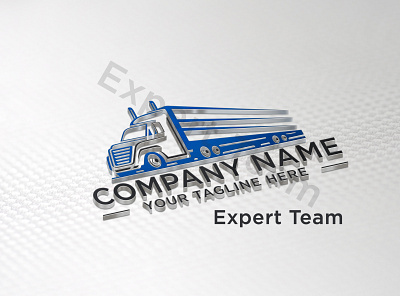 Trucking Transport Transportation Dispatching Logistics Logo flat logo