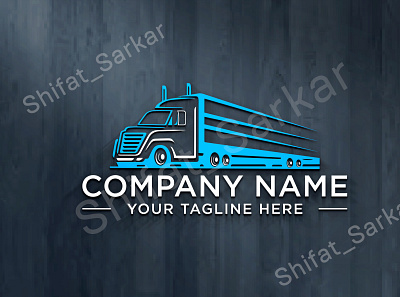 Trucking Transport Transportation Dispatching Logistics Logo flat logo