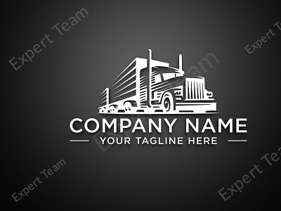 Trucking Transport Transportation Dispatching Logistics Logo flat logo