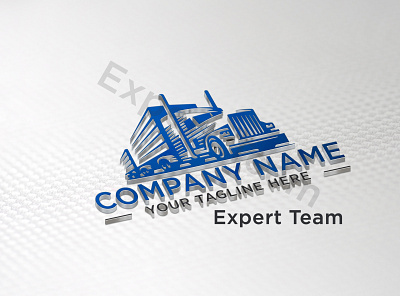 Trucking Transport Transportation Dispatching Logistics Logo flat logo