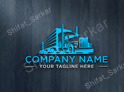 Trucking Transport Transportation Dispatching Logistics Logo flat logo