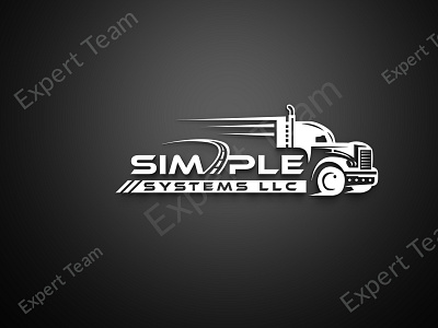 Trucking Transport Transportation Dispatching Logistics Logo flat logo