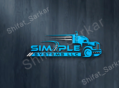 Trucking Transport Transportation Dispatching Logistics Logo flat logo