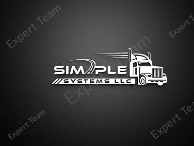 Trucking Transport Transportation Dispatching Logistics Logo flat logo