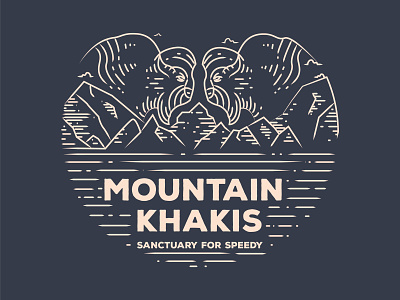 Sanctuary for Speedy bison design illustration lineart mountain mountainkhakis tshirt yellowstone