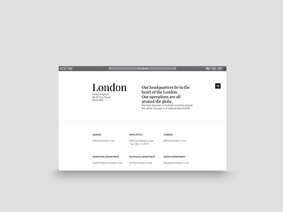 Website for London company