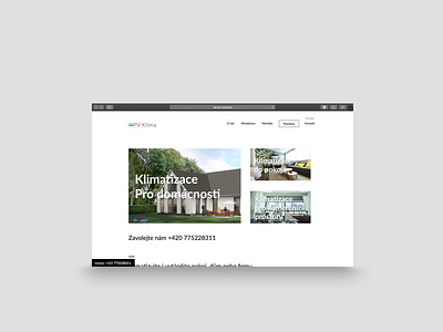 Homepage website air conditioning clean design minimalist rakowski rakowski studio web webdesign website