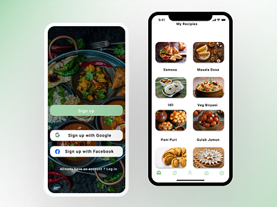 Recipe App app branding design illustration ui ux