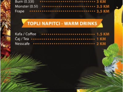 Menu design #3 - Drinks menu