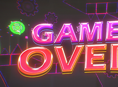 Game Over game over graphic design