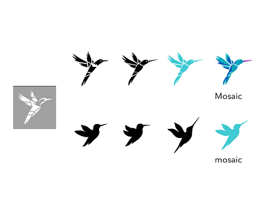 Branding Design - Mosaic identity design illustration logo