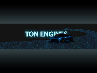 Ton Engines Banner design graphic design illustration typography