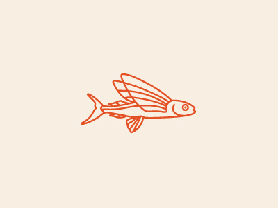 Flying Fish fish flying fish icon illustration logo monoline