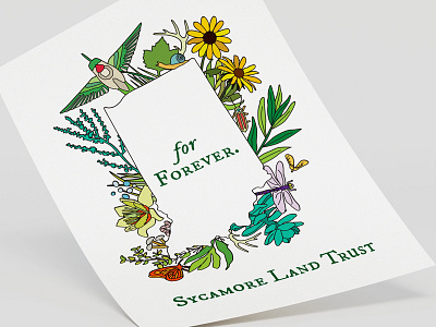 For Forever Poster bird campaign flower indiana land trust nature poster
