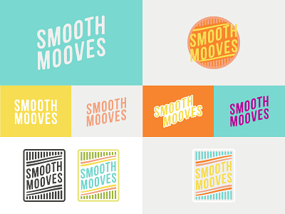 Smooth Moves Initial Exploration branding color exploration food food truck logo move smoothie truck type typography