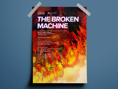 The Broken Machine Theater Poster (digital experiment) design experimental photoshop theater posters