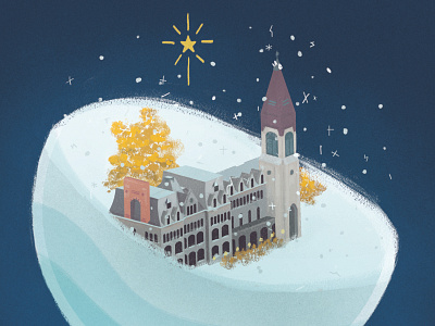 LU CAS Holiday Card '18 (detail) design holiday card illustration illustrator photoshop university