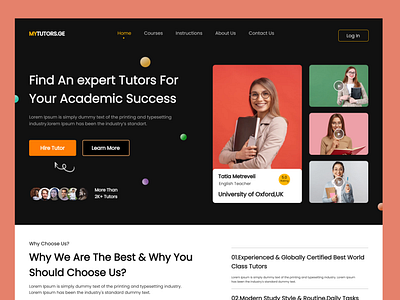 Tutor Finding Website app design figma tutor finding website tutors ui ux website