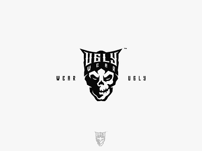 Ugly Wear Clothing Co. Logo Concept logo design skull ugly urban wear wear