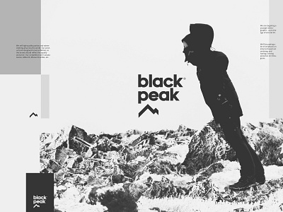 Black Peak clothing co fashion graphic design logo logo design peak simple wear