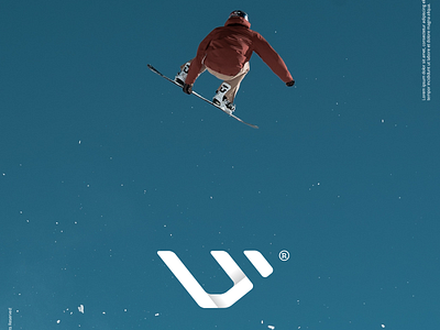 Unity One clean logo logo design one simple snowboarding unity