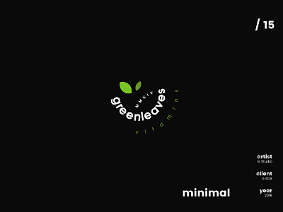 Greenleaves clean iconic logo logo design minimal nutrition rebound simple sport typography