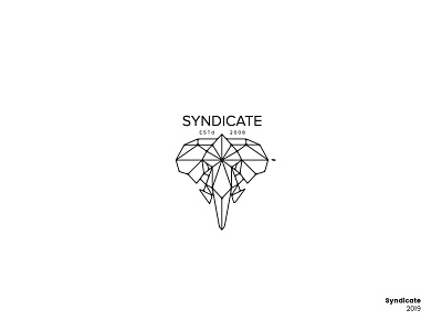 Syndicate creative elephant graphic design lineart logo logo design syndicate