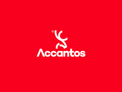 Accantos bold clean deer graphic design iconic logo logo design simple sport