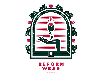Reform Wear branding design flower hand nature