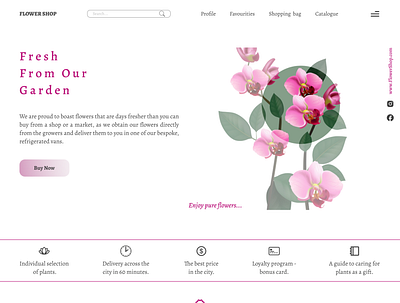 flower website design design ui ux