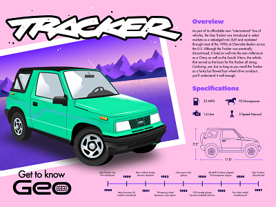 Tracker Infographic car illustration illustrator infographic texture