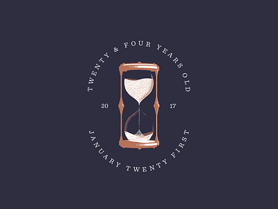 Birthday Illustration! birthday hourglass illustration