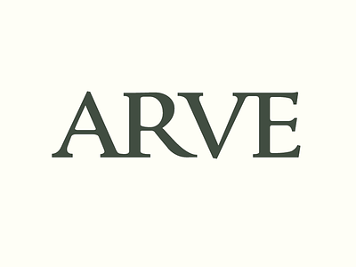 Arve Logotype logo serif type