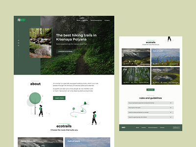 Forest - Landing page for traveler and hikers branding design illustration logo typography ui ux