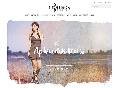 Nomads Hemp Wear redesign ecommerce fashion hemp clothing minimal
