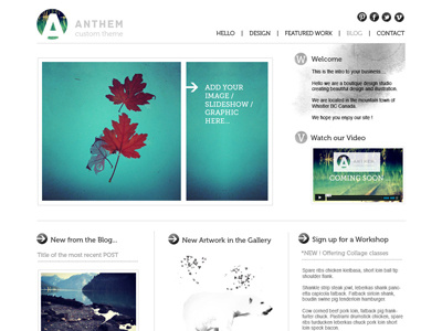 Anthem Theme - Sneak Peak black white grunge minimal theme wordpress