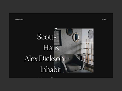 Portfolio 2019 animation dark debut interaction portfolio typography ui ux web