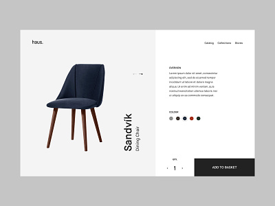 Haus / Product Page ecommerce interface shopping typography ui ux web