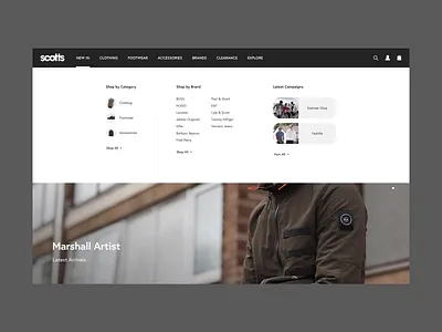 Scotts / Navigation animation ecommerce interaction interface prototype shopping ui ux web