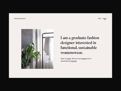 Alex Dickson / Interaction animation interaction interface portfolio typography ui ux web