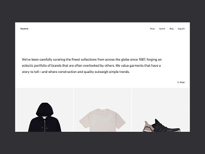 Hip Store / Listing Page ecommerce interface shopping ui ux web